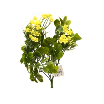 Buchetel buxus cu flori galben