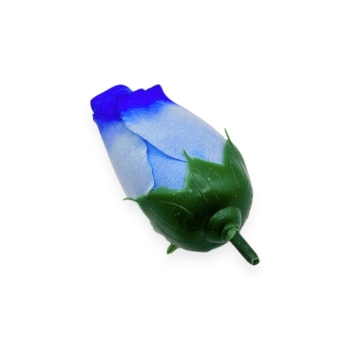 Set 90 buc flori artificiale funerare, Cap Trandafir Albastru