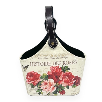Poseta Piele cu Maner Histoire des Roses