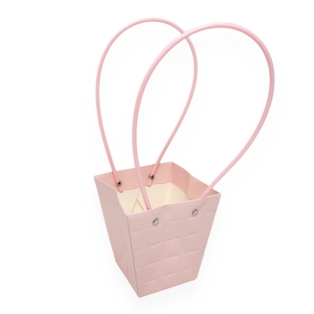 Set 10 sacose carton premium model patratele MICI roz