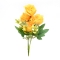 Buchet trandafir austin galben cu buxus alb