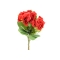 Buchet 5 fire trandafir Miniatyrros glixia si eucalipt rosu