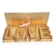 Cutie dreptunghiulara mare LOVE relief auriu