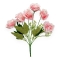 Buchet Artificial 6 Trandafiri cu Gypsophila Roz