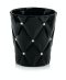 Ghiveci ceramica conic negru cu strasuri 14x15cm