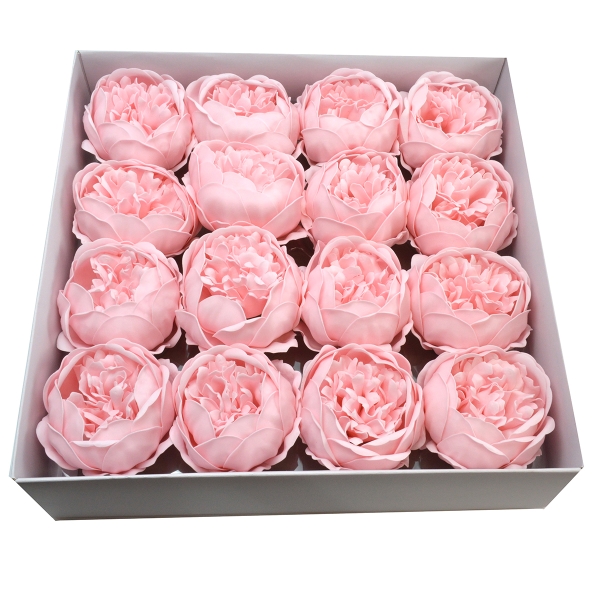 Set 16buc bujori mari de sapun parfumati atingere reala roz afo