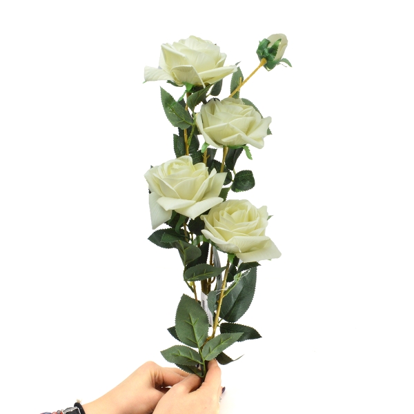Trandafir catifea gigant cu tulpina lunga alb AFO