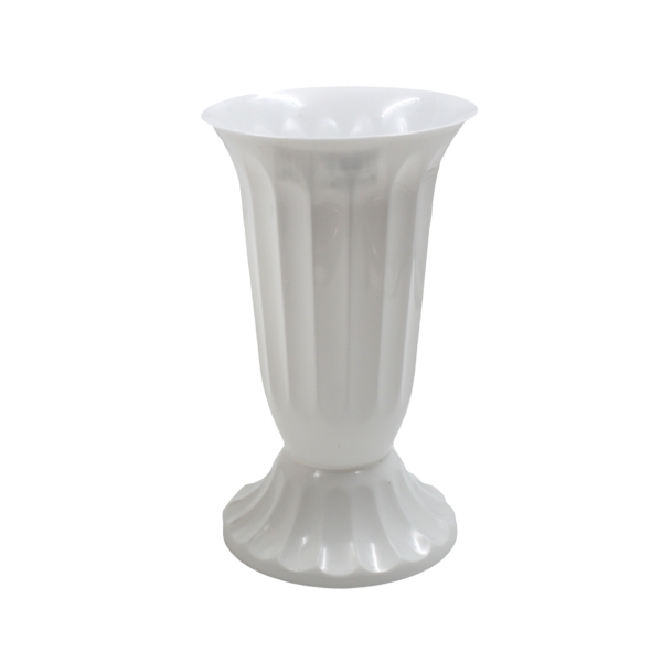 Vaza plastic mica 14x24 cm alb