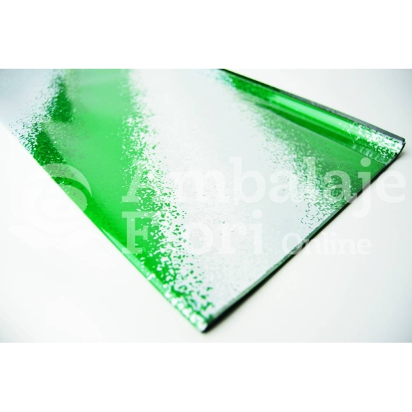 Celofan diagonale verde inchis cu alb