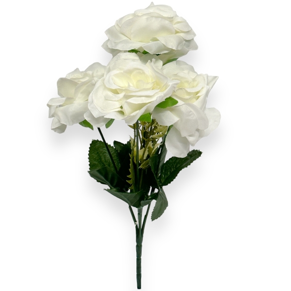 Flori Buchet 5 trandafiri Rhodos alb