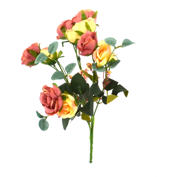 Mini Buchet 10 Trandafiri Marsalla cu Crem