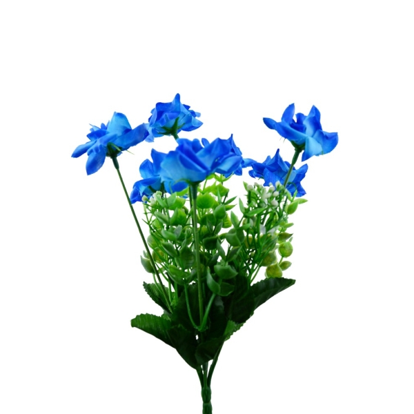 Flori Mini Buchet 7 Miniroze Albastru