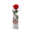 Trandafir natural criogenat ROSU cu tulpina si cutie acetofan 30cm